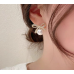New Style Temperament White Color Wedding Bow Stud Earrings for Women Rhinestone Bowknot Ball Earring Girls Party Jewelry - 794677172046