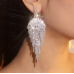 Sparkling Silver Women's Cubic Zirconia Stud Earrings Gorgeous Female Wedding Party Fashion Ear Piercing Accessories New Jewelry - 794677172047