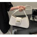 White Bags For Women Luxury Designer Brand Handbags And Purses 2024 New In PU Nubuck Sheet Metal Decoration Crossbody Bag Small - 794677172082