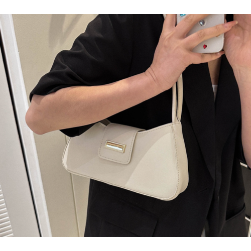 White Bags For Women Luxury Designer Brand Handbags And Purses 2024 New In PU Nubuck Sheet Metal Decoration Crossbody Bag Small - 794677172082