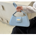 Blue Bags For Women Luxury Designer Brand Handbags And Purses 2024 New In PU Nubuck Sheet Metal Decoration Crossbody Bag Small - 794677172083
