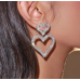 Sparkling Women's Cubic Zirconia Heart Stud Earrings Gorgeous Female Wedding Party Fashion Ear Piercing Accessories New Jewelry - 794677172048