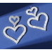 Sparkling Women's Cubic Zirconia Heart Stud Earrings Gorgeous Female Wedding Party Fashion Ear Piercing Accessories New Jewelry - 794677172048