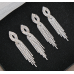 Fashion Luxury White Tassel CZ Drop Earrings New Engagement Wedding Ear Accessories for Women Fancy Anniversary Gift - 794677172024