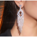 Sparkling Silver Women's Cubic Zirconia Stud Earrings Gorgeous Female Wedding Party Fashion Ear Piercing Accessories New Jewelry - 794677172052