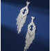 Sparkling Silver Women's Cubic Zirconia Stud Earrings Gorgeous Female Wedding Party Fashion Ear Piercing Accessories New Jewelry - 794677172052