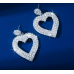 Sparkling Women's Cubic Zirconia Heart Stud Earrings Gorgeous Female Wedding Party Fashion Ear Piercing Accessories New Jewelry - 794677172053