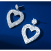 Sparkling Women's Cubic Zirconia Heart Stud Earrings Gorgeous Female Wedding Party Fashion Ear Piercing Accessories New Jewelry - 794677172053