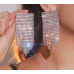 Sparkling gold Women's Cubic Zirconia Stud Earrings Gorgeous Female Wedding Party Fashion Ear Piercing Accessories New Jewelry - 794677172055