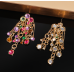 Fashion Luxury Multicolor Tassel CZ Drop Earrings New Engagement Wedding Ear Accessories for Women Fancy Anniversary Gift - 794677172025