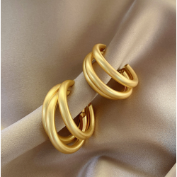 Imitation Gold Stud Earrings for Women Round Wedding Party Ear Jewelry Wholesale