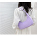 Purple Retro Solid Color PU Leather Shoulder Underarm Bag Women's Fashion Handbags Casual Hobos Purses and Handbag Ladies Hand Bags - 794677172062