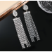 Sparkling Silver Women's Cubic Zirconia Heart Stud Earrings Gorgeous Female Wedding Party Fashion Ear Piercing Accessories New Jewelry - 794677172027