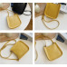 Yellow PU Leather Fashion Design Crossbody Bags For Women Summer Travel Shoulder Bags Large Capacity Handbags and Purse Armpit Hobo Bag - 794677172065