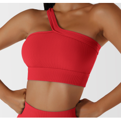 Red Ladies Sports Bra Sexy Criss Cross Straps Back High Support Impact Yoga Underwear Running Fitness Gym Padded Bralette