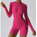 2pcs Rose Yoga Sets Womens Outfits Peach Hip Lifting Suit Neck Hanging Sports Bra Shockproof Quick Drying Shorts Set Female Tracksuit - 794677172093-1