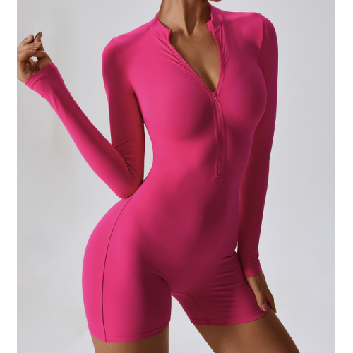 2pcs Rose Yoga Sets Womens Outfits Peach Hip Lifting Suit Neck Hanging Sports Bra Shockproof Quick Drying Shorts Set Female Tracksuit - 794677172093-1