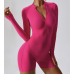 2pcs Rose Yoga Sets Womens Outfits Peach Hip Lifting Suit Neck Hanging Sports Bra Shockproof Quick Drying Shorts Set Female Tracksuit - 794677172093-1