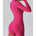 2pcs Rose Yoga Sets Womens Outfits Peach Hip Lifting Suit Neck Hanging Sports Bra Shockproof Quick Drying Shorts Set Female Tracksuit - 794677172093-1