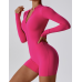 2pcs Rose Yoga Sets Womens Outfits Peach Hip Lifting Suit Neck Hanging Sports Bra Shockproof Quick Drying Shorts Set Female Tracksuit - 794677172093-1