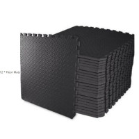 12PCS 30*30cm Sports Protection Gym Mat EVA Leaf Grain Floor Mats Yoga Fitness Non-Slip Splicing Rugs Thicken Shock Room Workout