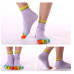 Women Colorful Yoga Socks Non-Slip Ladies Dance Socks Cotton Healthy Sports Five-toed Socks