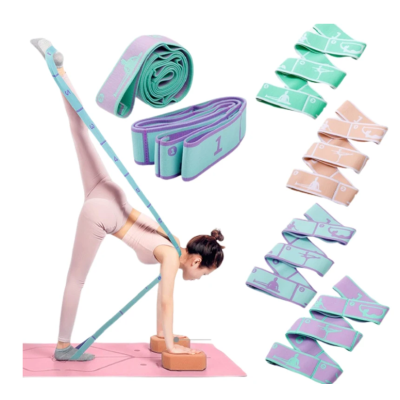 Slimming Resistance Band Yoga Auxiliary Stretching Belt Adult Latin Training Elastic Bands Beginner Pilates Multi-Functional Hot