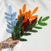 100 PCS * Pipe Cleaner Chenille Stems Handmade 9 Leaves Making Kit DIY Art Flower Bouquet Craft Set