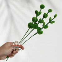 40 PCS * Handmade Pipe Cleaner Green Eucalyptus Leaves Artificial Simulation Indoor Home Desktop Party Wedding Decor 40 PCS * Handmade Pipe Cleaner Green Eucalyptus Leaves Artificial Simulation Indoor Home Desktop Party Wedding Decor