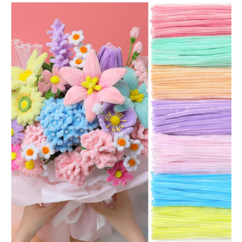 Pipe Cleaners,700pcs in 7 Colors, Chenille Stems for Art and Craft Projects, Flower DIY Decorations