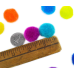 [300 Pcs] 250 1 Inch Pom Poms &amp; 50 Googly Eyes - Craft Pom Pom Balls - Pompoms for Crafts - Pom Pom for Crafts in Bright &amp; Bold Assorted Colors - Large Pom Poms Arts and Crafts