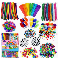 1200pcs+ Arts &amp; Crafts Supplies for Kids- Christmas Craft Kits with Pipe Cleaners, Pom Poms for Crafts, Popsicle Sticks for Craft, Craft for Kids Ages 4-8 Girls &amp; Boys Birathday Gifts
