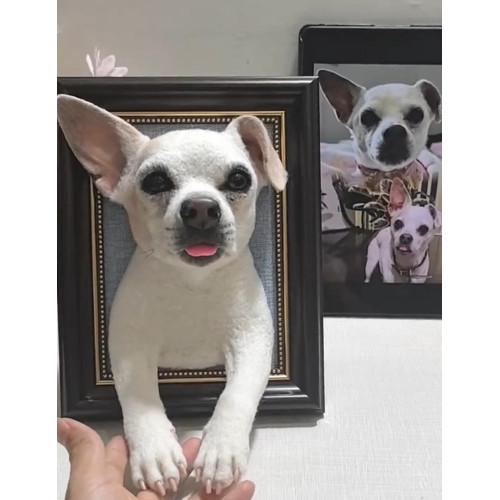 Head &amp; Paws Pet Portraits Handmade 3D Cat Wool Needle Felt Portraits with Wooden Frame | PetsMatter