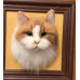 Head Pet Portraits Handmade 3D Dogs Wool Needle Felt Portraits with Wooden Frame | PetsMatter Solid&amp;Bicolor